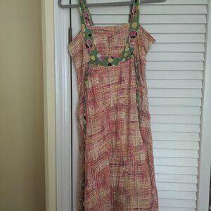 Anthropologie babydoll tie-waist sundress